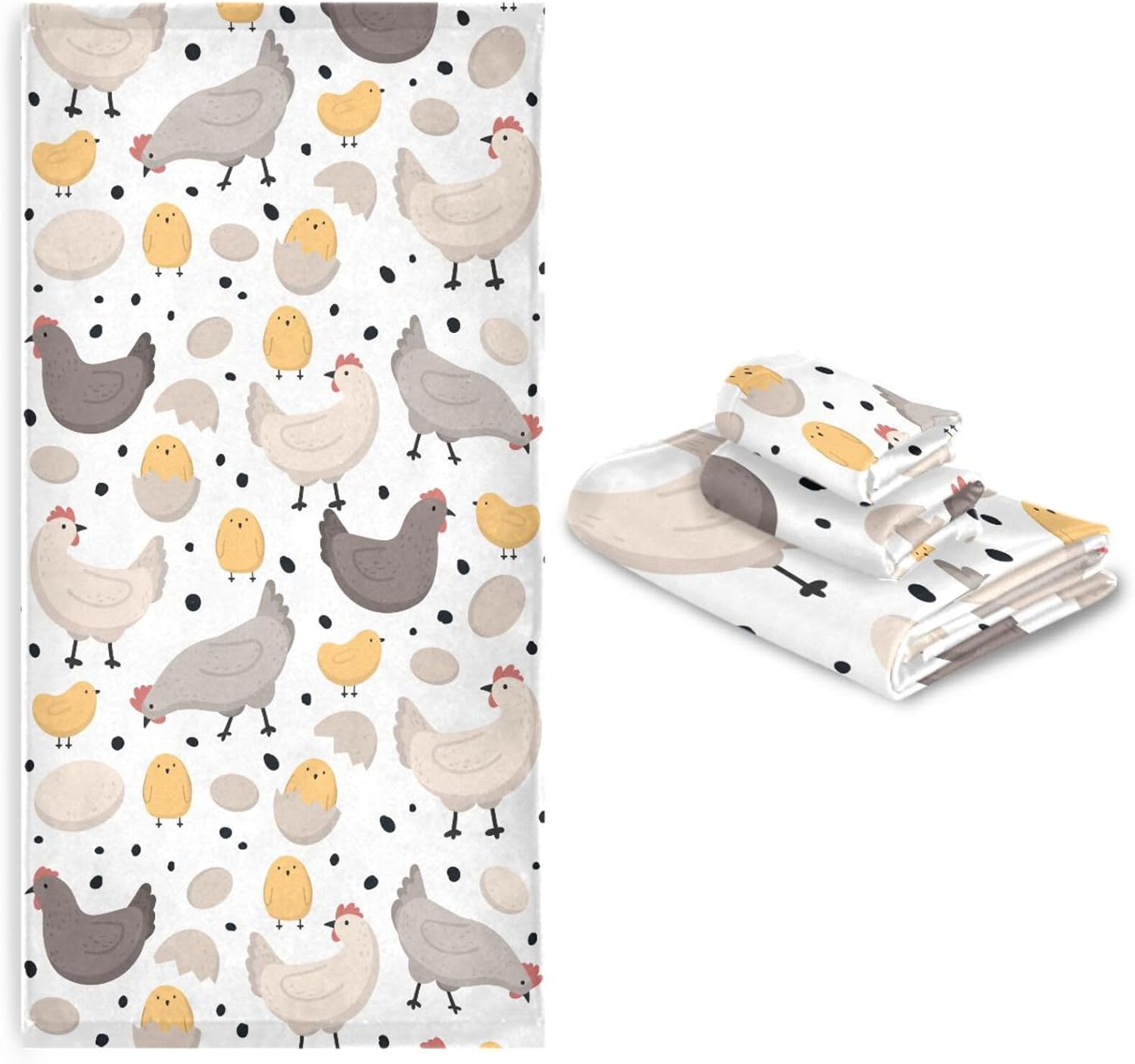 Naanle Chic Watercolor Rainbow Scales of Mermaid Soft Luxury Decorative 3 Pieces Set Towels, 1 Bath Towel+1 Hand Towel+1 Washcloth, Multipurpose for Bathroom, Hotel, Gym, Spa and Beach