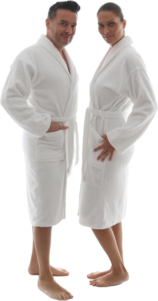 Peignoir De Bain Unisexe TRAMAS+ 100% Coton 450g - Capuche, Poches Et Ceinture - Certifié OEKO-TEX