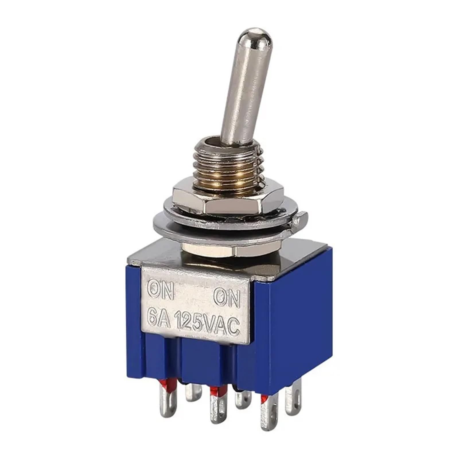 Interrupteur à bascule ON-OFF-ON mini bouton de commutation électrique DPDT AC - 6