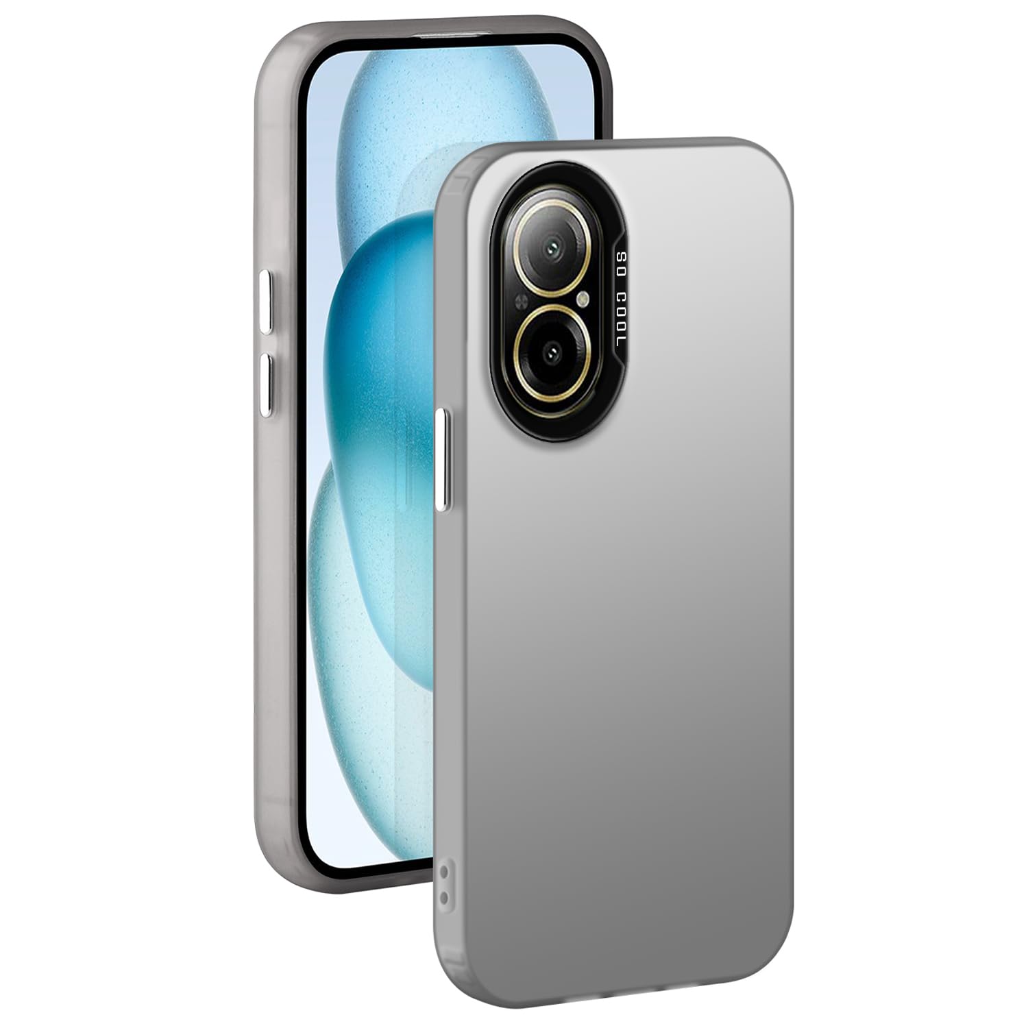 UPLAI Cover Per Realme C67 4G Con Vetro Temperato Sfumato – Custodia Ultra Sottile TPU Antiurto, Colore Verde Gioventù, Supporta Ricarica Wireless