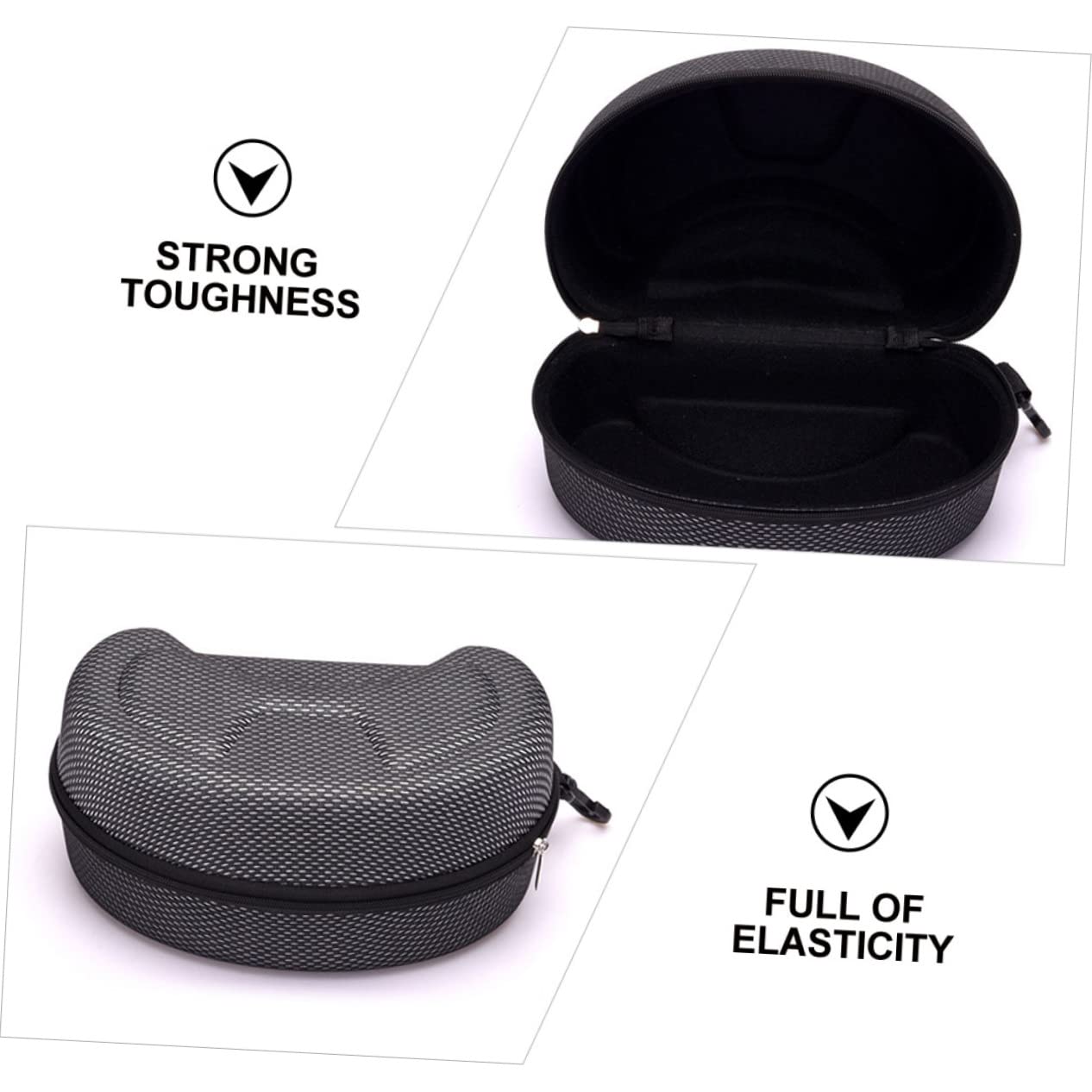ABOOFAN 4pièces Étui De Pour Lunettes De Ski Et Goggles Boîte Rigide Élastique Et Résistante Aux Chocs Avec Fermeture Éclair