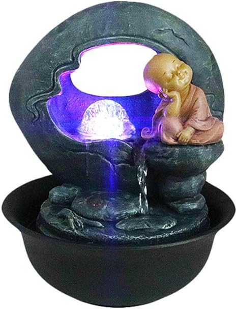 Amazon Co Jp 卓上噴水ミニ水噴水 風水 玄関 照明付き 噴水滝テーブル飾りホームオフィスの寝室の机の装飾のためxx23cm ホビー