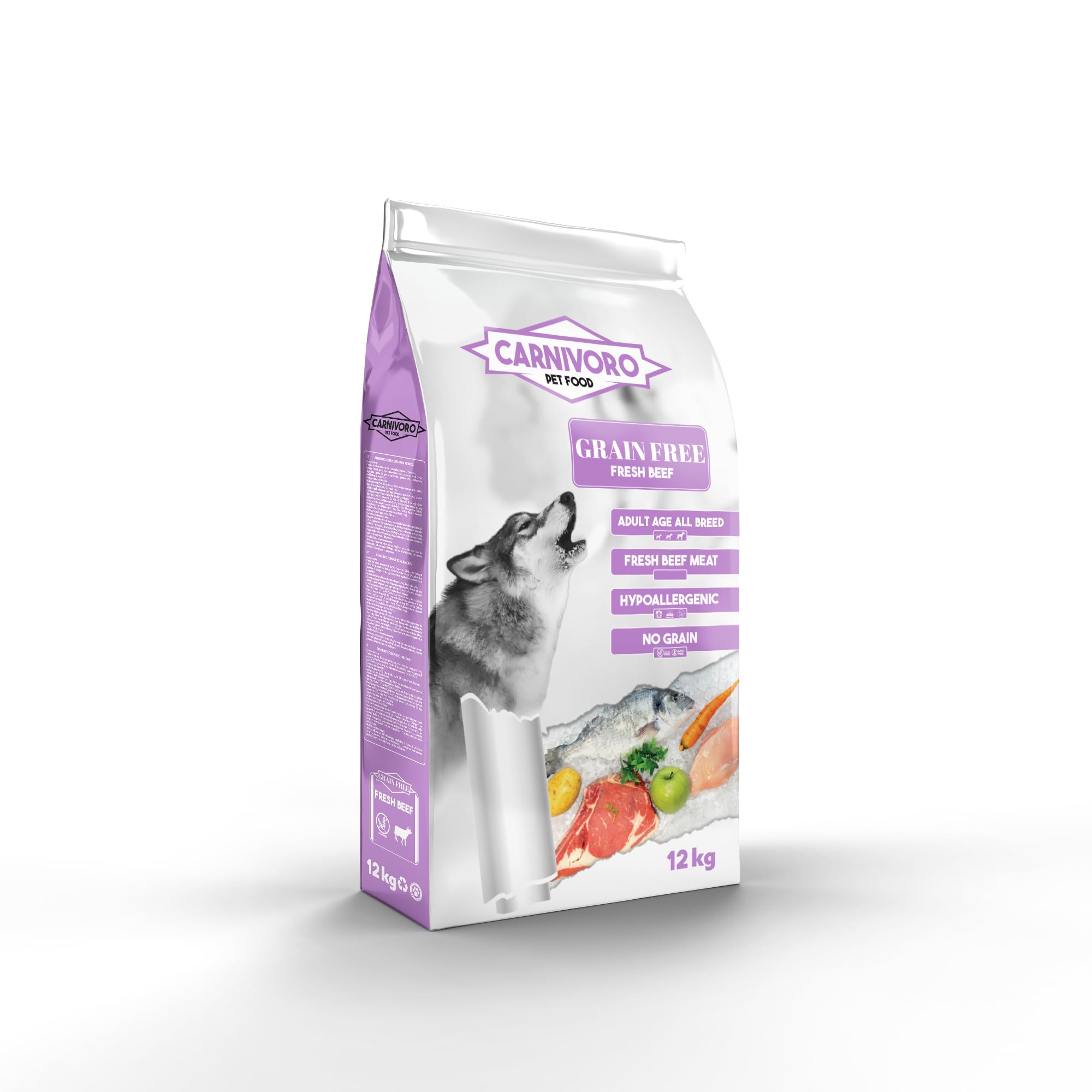 CARNIVORO Grain Free Ternera 12 Kg Comida Perros Todas Las Razas y tamaños sin Cereales