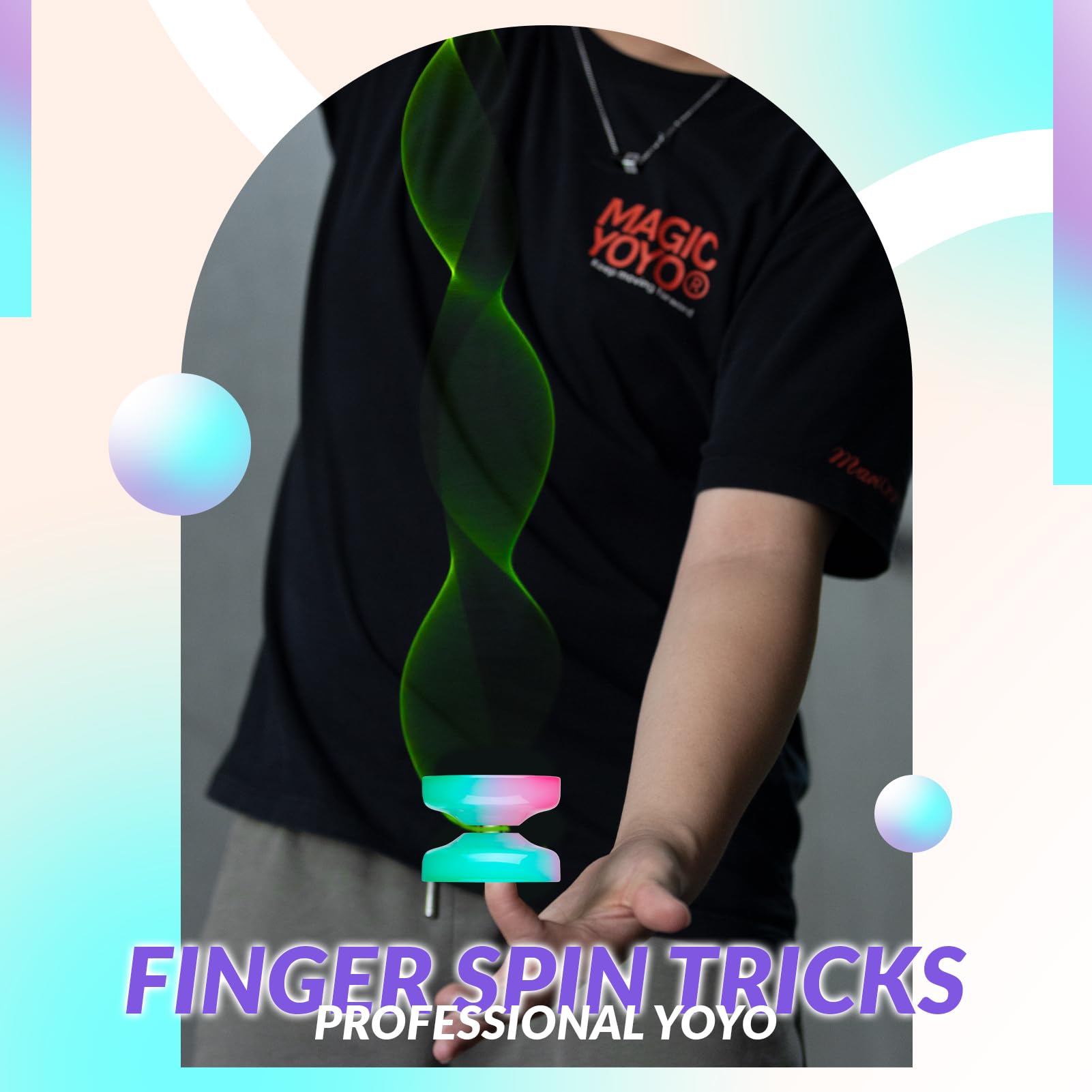 MAGICYOYO Yoyo K2 for Kids & Beginners, Professional Finger Spins Tricks YoYo - Image 3