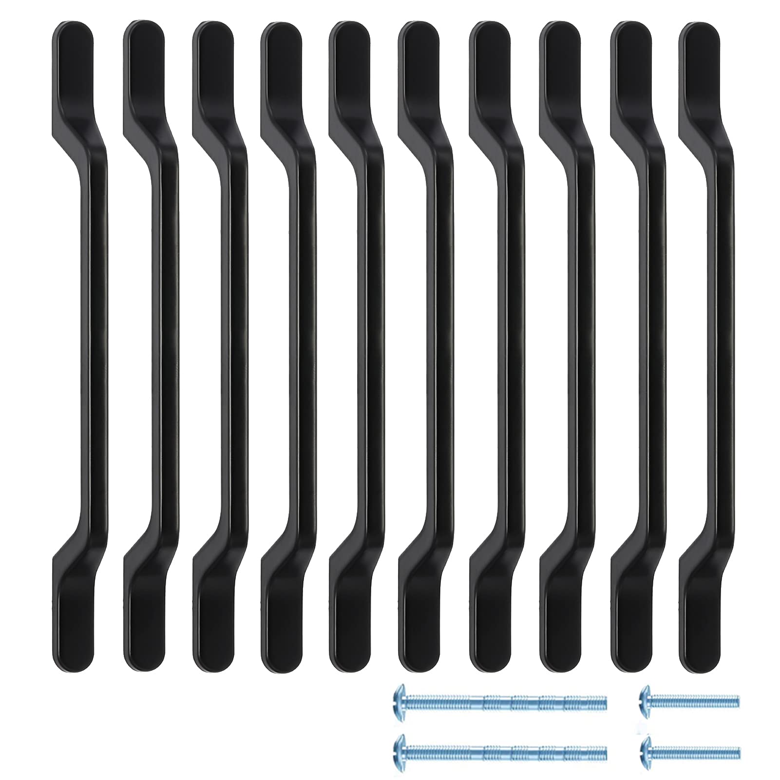 Andian 5 Pcs Cabinet Handles Drawer Kitchen Cupboard Handles Pull Kitchen Cupboard Door Wardrobe Hardware Black Ls02 (128Mm(5Inch), )