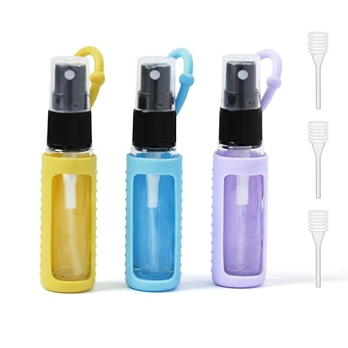 YOCASII 3 piezas de perfume recargable de viaje, mini botella recargable de perfume, botella atomizadora de botella de viaje de colonia, mini