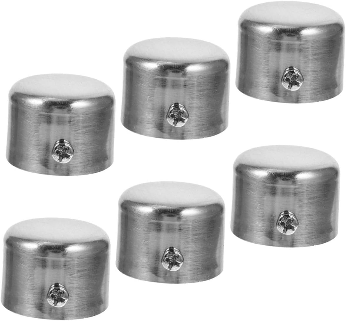 6pcs Window Curtain Rod End Caps Oil Rubbed Sturdy Metal Decorative Finials