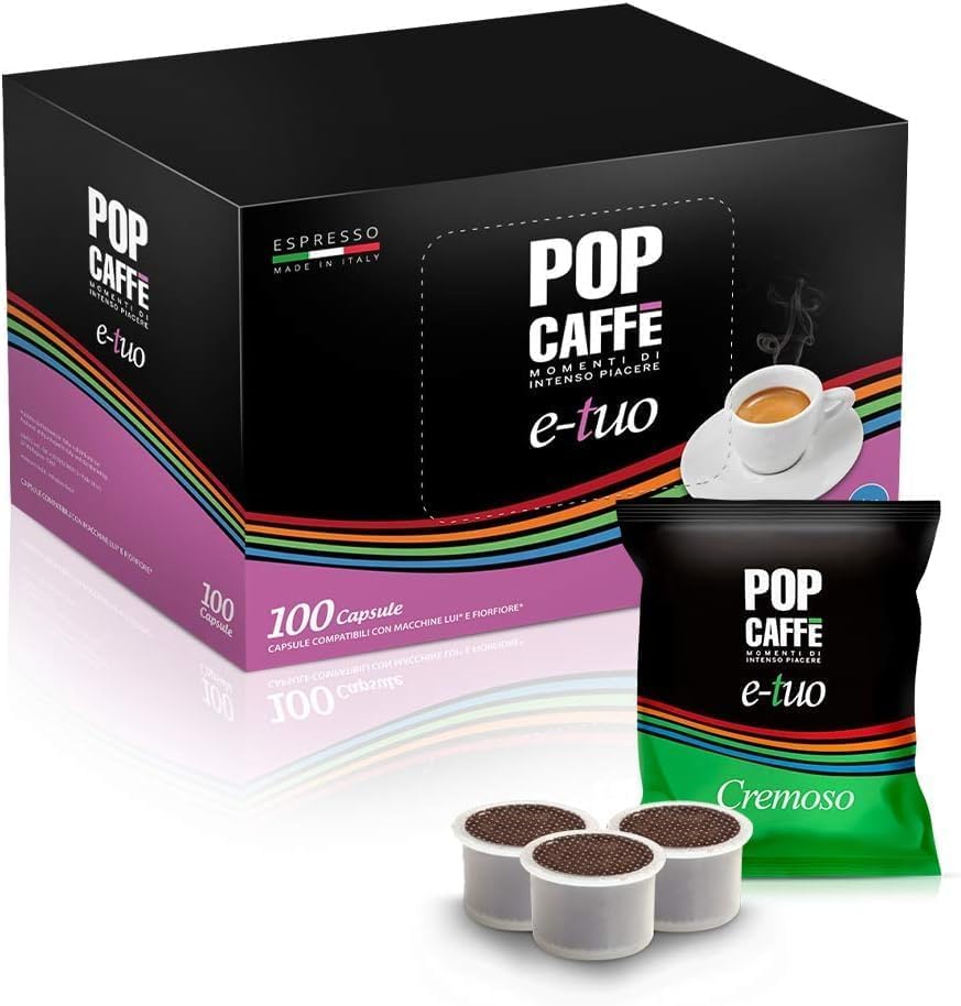 200 capsule POP CAFFE E-TUO CREMOSO compatibile FIOR FIORE LUI CAFFE E MITACA MPS -