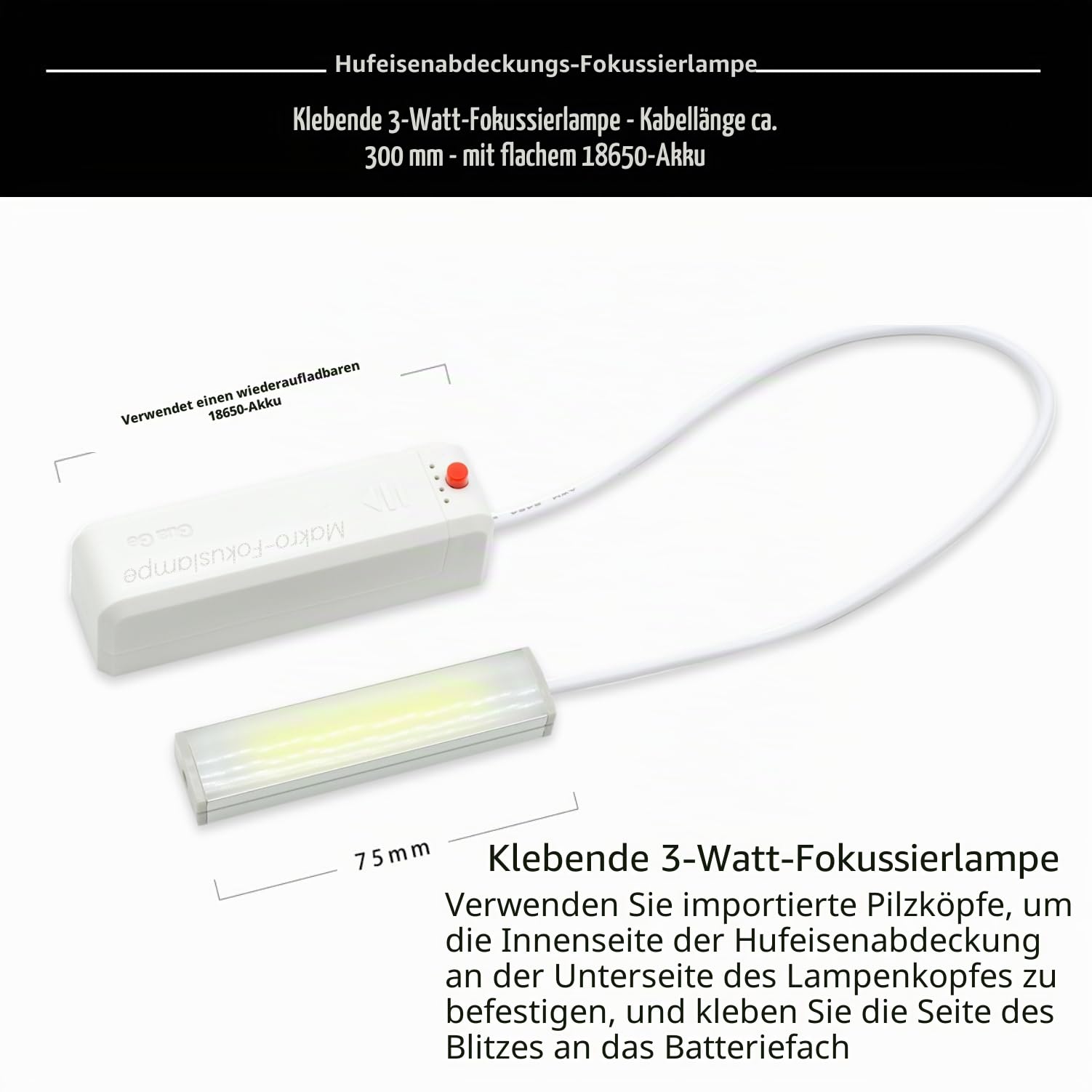 Guage 3W Makro-Fokuslampe Fülllicht-Set für Makrofotografie mit großer II/Kleiner/mini Guage Blitz-Diffusor-Softbox