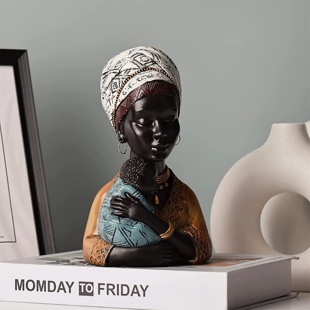 sculptuur, Buste - Afrikaanse vrouw - 53 cm - Hars - online veiling