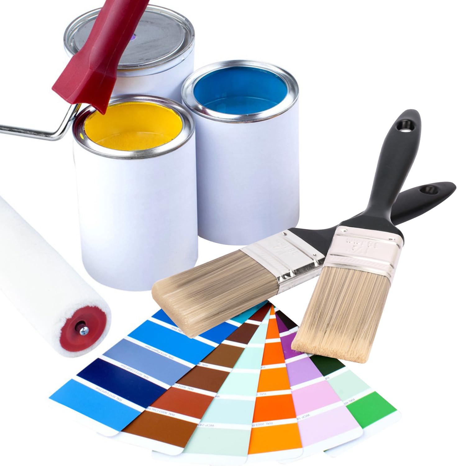 Paquete de 30 pinceles de pintura de 1.5 pulgadas, una gama profesional de pinceles de pintura de pared, pincel de pintura de cubierta y pinceles de virutas, herramientas de pintura perfectas para tu