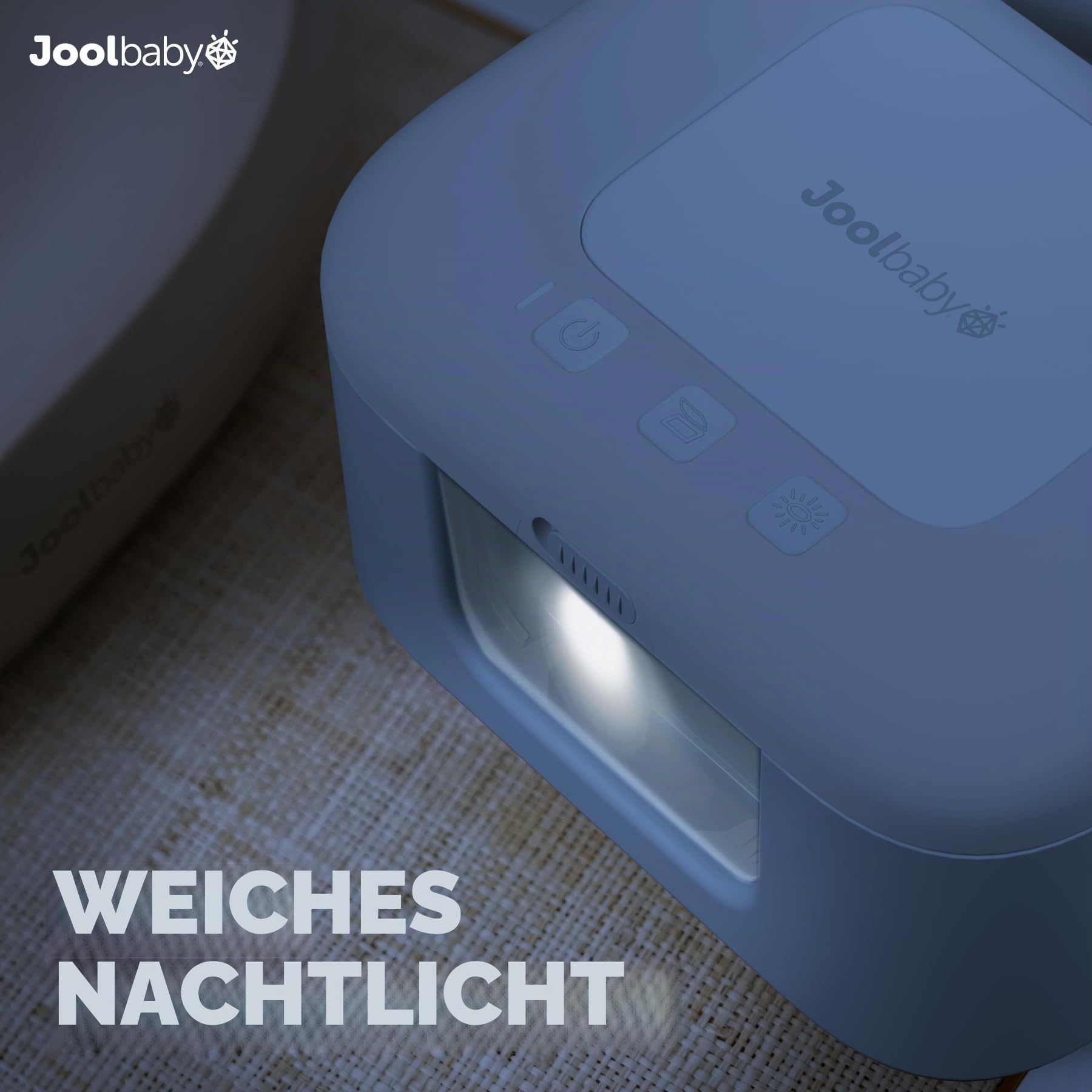 TinyBums Baby-Feuchttuchwärmer & Spender mit LED-Wechsellicht & Ein-/Aus-Schalter (Weiß) - Jool Baby