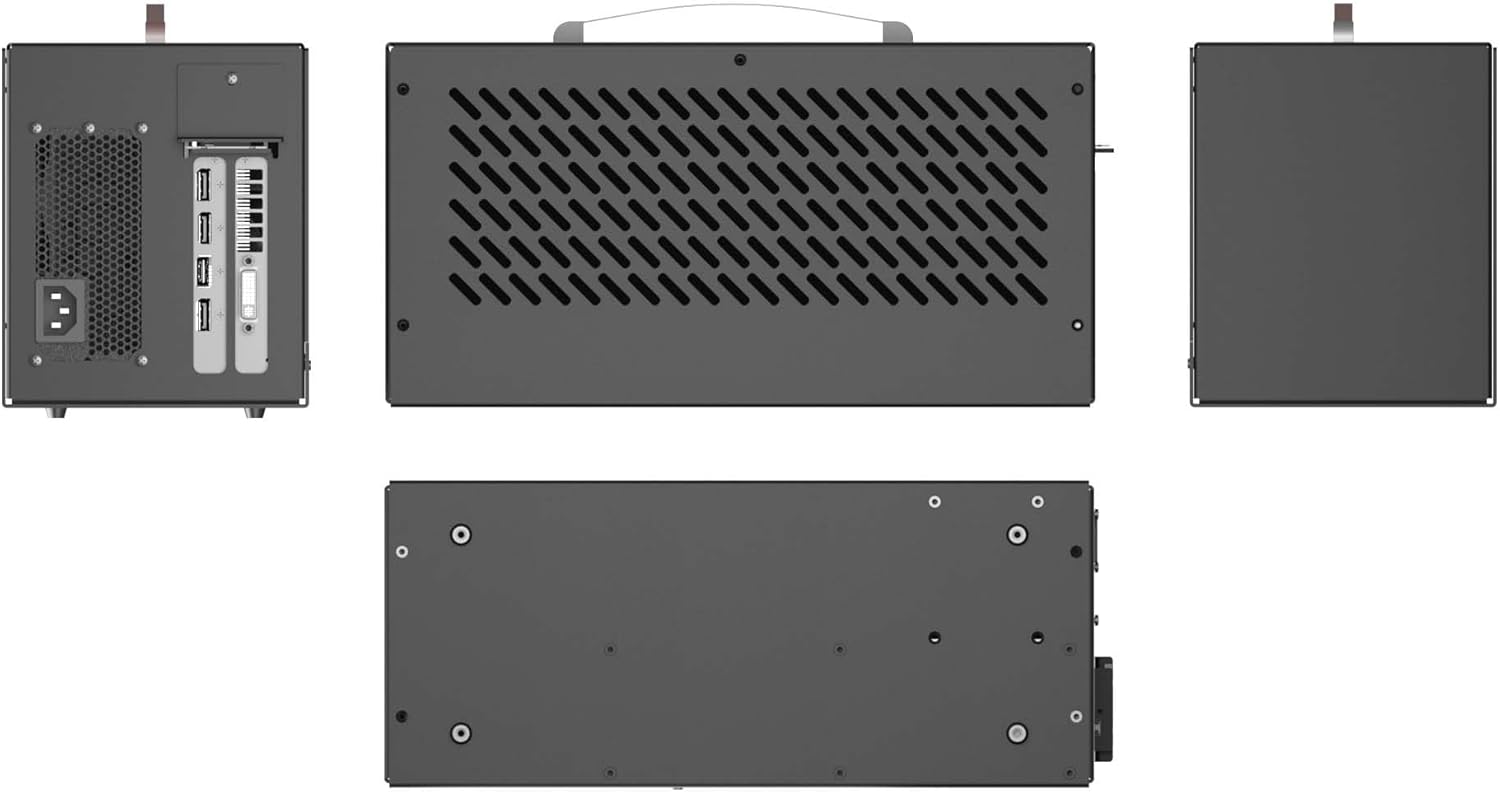 TREBLEET Compact eGPU Enclosure Compatible with Thunderbolt 3/4 USB4 40Gbps External GPU Dock Station with 600W PSU, Full Aluminum Chassis, NVIDIA/AMD PCIe Support, PD 85W Charging Support