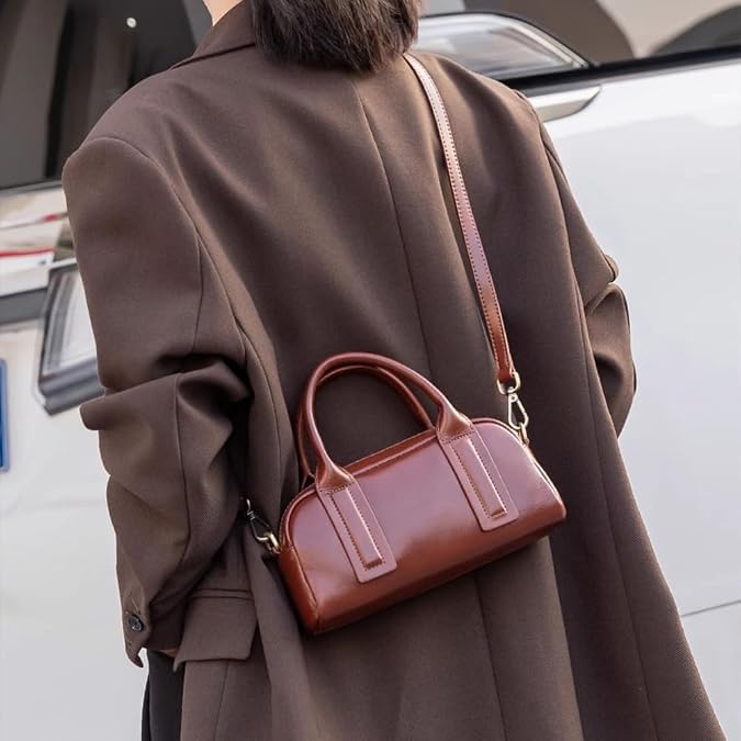 Crossbody Purse for Women,Small Soft Real Leather Handbags Purses Sling Shoulder Bag Adjustable Shoulder Strap