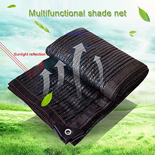 Toile d'ombrage 95% bâche de jardin avec œillets et corde noire