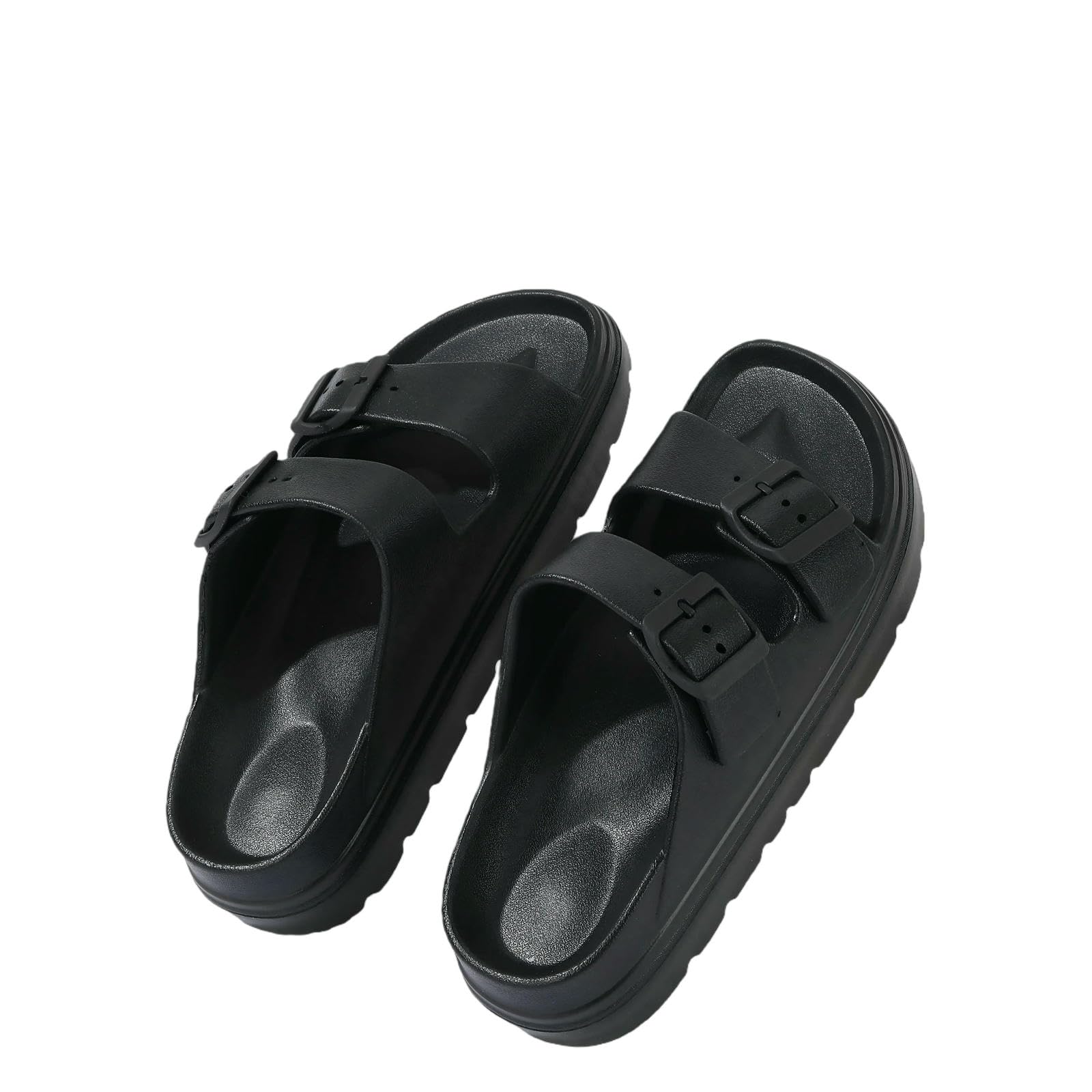 Gyios Summer Slippers Men's Thick-soled Slippers, Women's Style Outdoor Sandals With Double Straps, Non-slip, Breathable, Soft-soled Beach Shoes