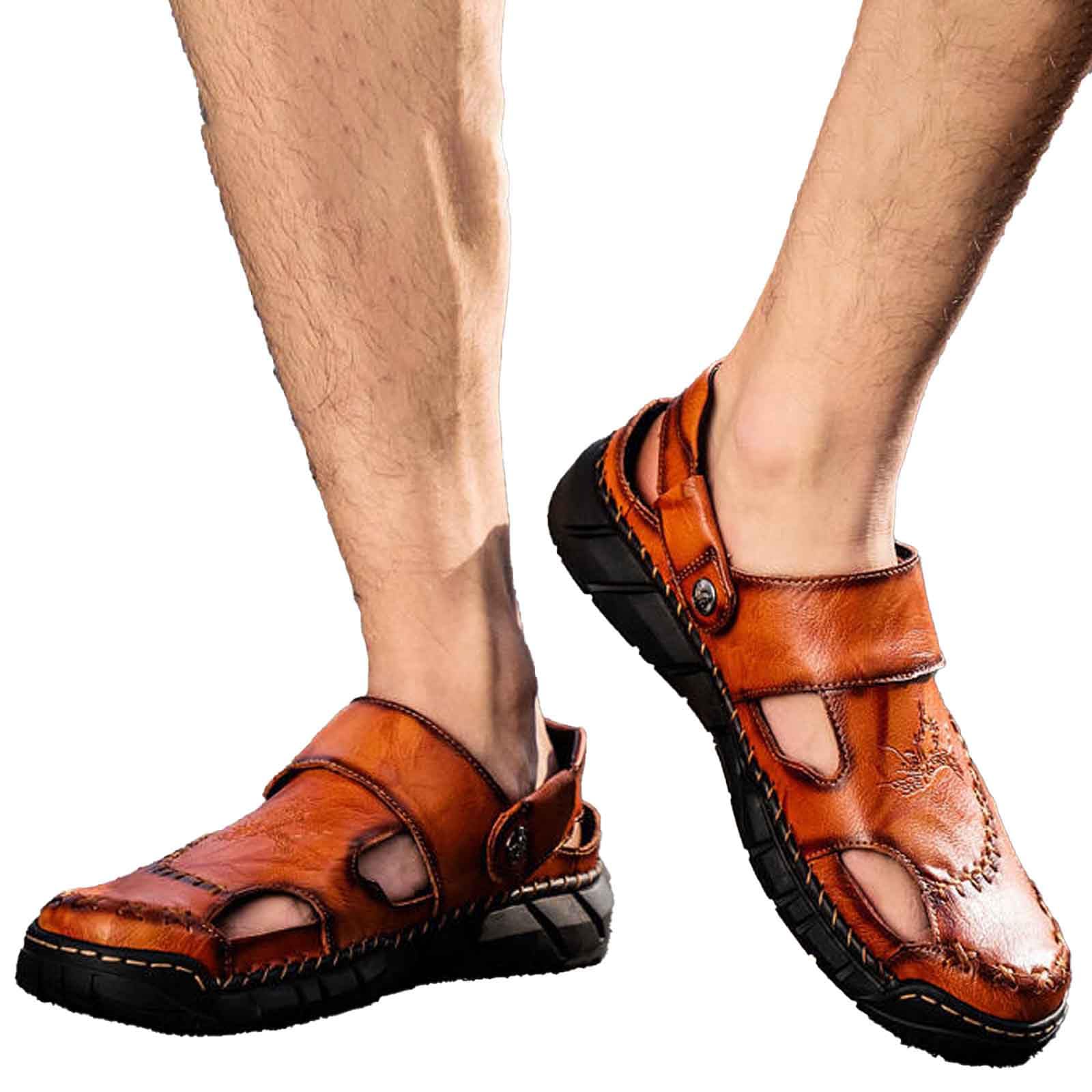 Genérico Sandalias De Verano Hombre Cerradas - Sandalias Transpirables Sin Cordones para Hombre para Caminar De Forma Informal En La Playa CóModas Ligeras Y Planas Calzado De Verano para Exteriores