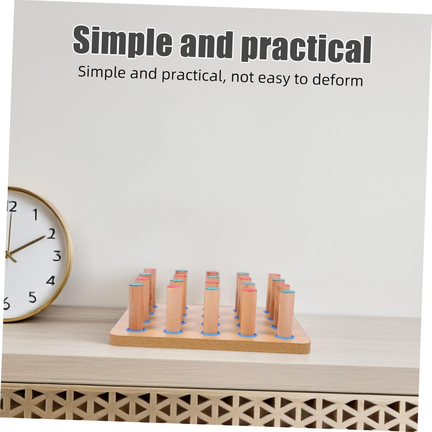 POPETPOP Wooden Pegboard for Finger Flexibility and Dexterity Hand Rehabilitation Exercise Board for Coordination Improvement Homes Clinics and Therapy Centers