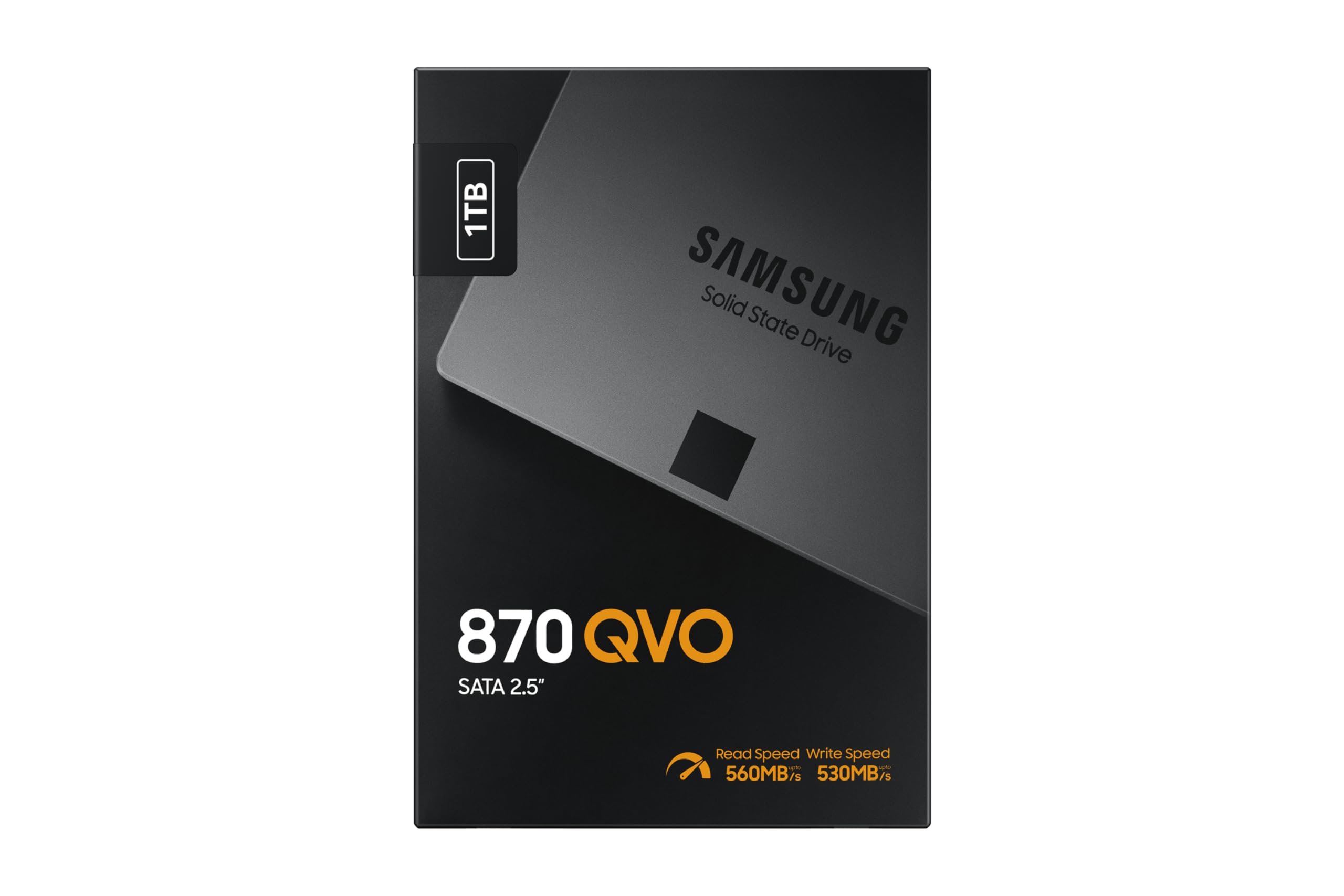 Samsung 870 QVO MZ-77Q1T0BW | Disque SSD Interne 1 To, SATA III, 2,5'' - Technologie QLC seconde génération