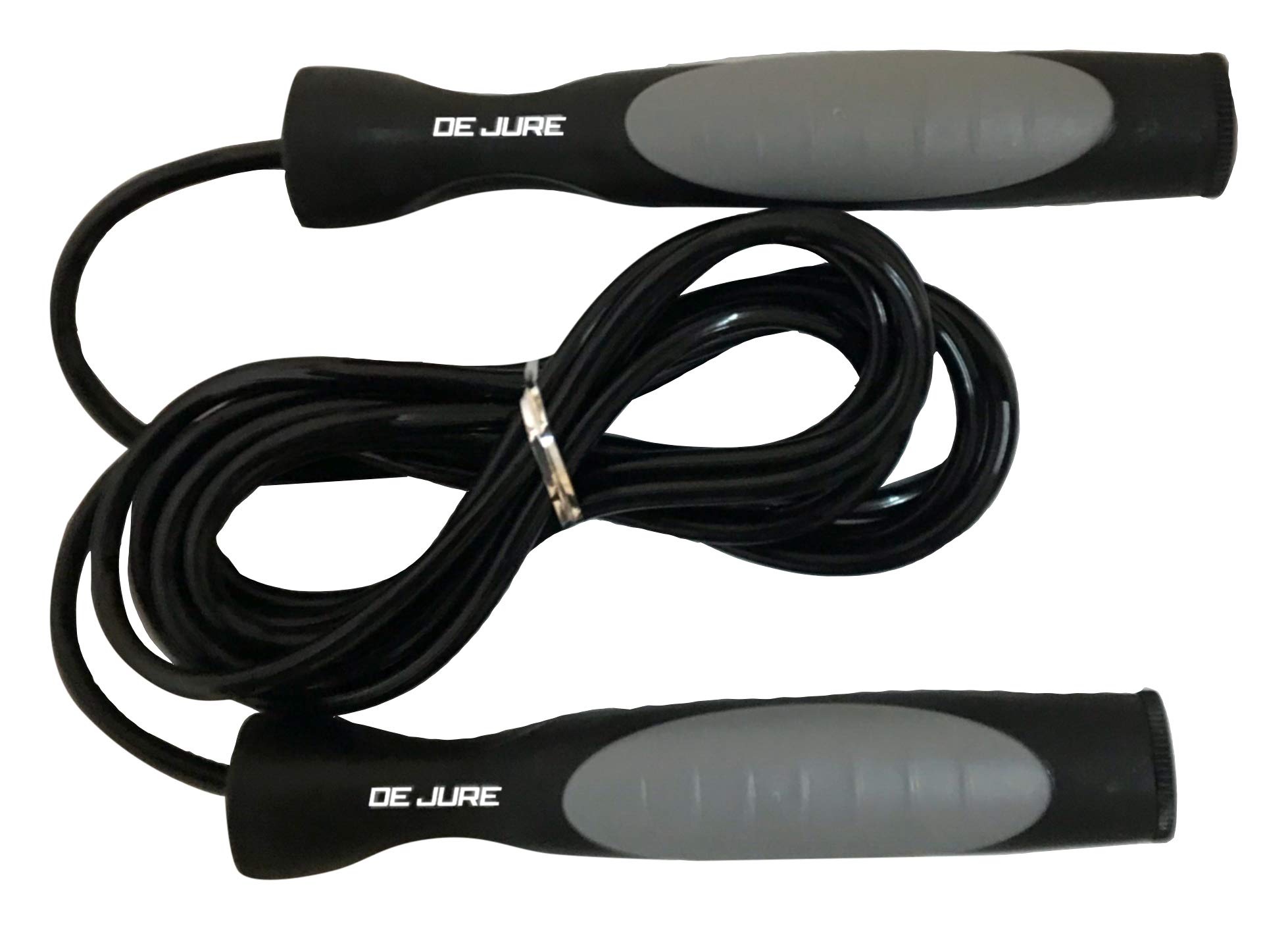 De Jure Fitness Polypropylene Skipping Ropes with Bearing, 8 cm x 2 cm x 2 cm (Grey)
