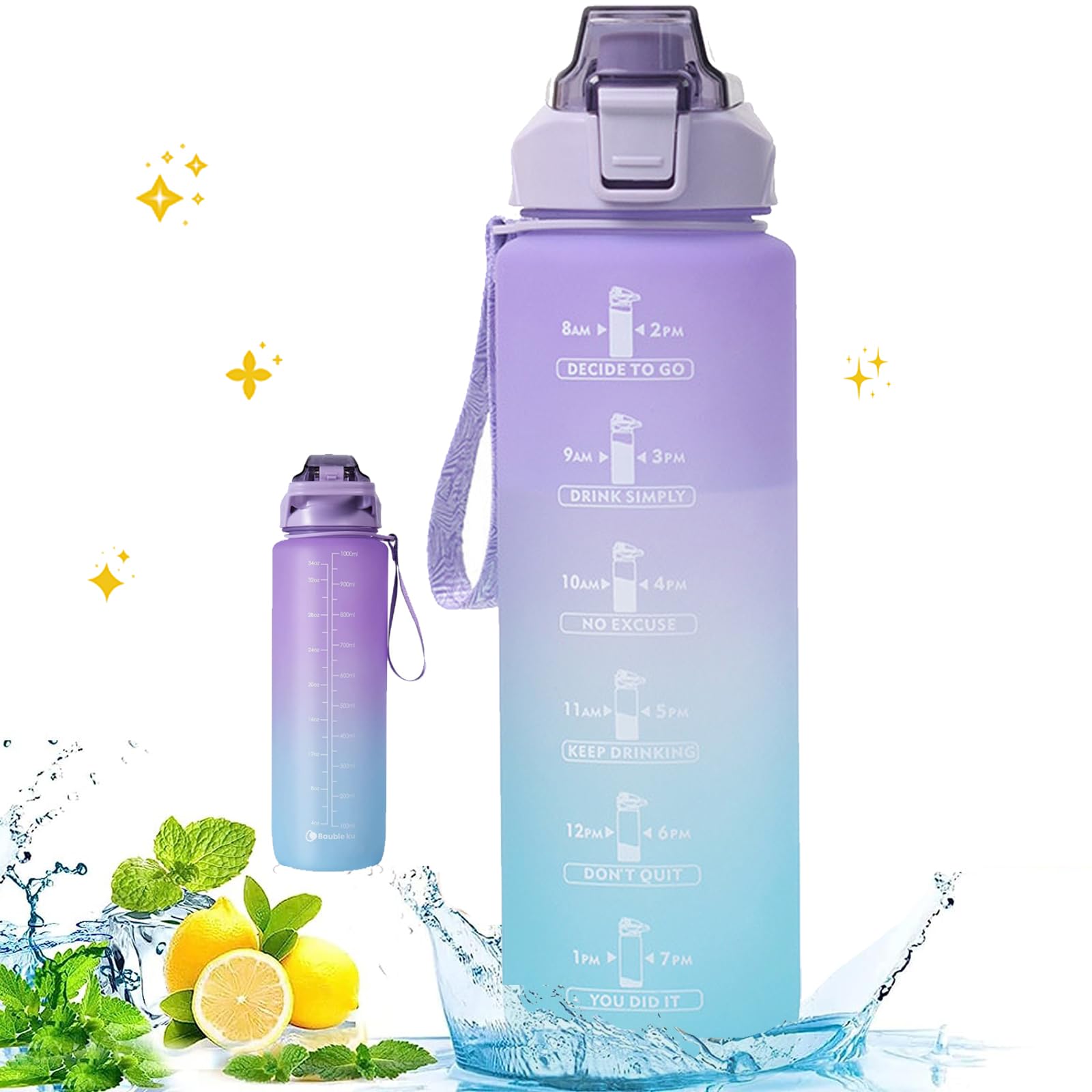 Amazon｜水筒 1リットル ウォーターボトル 1000ml ストロー付き水筒