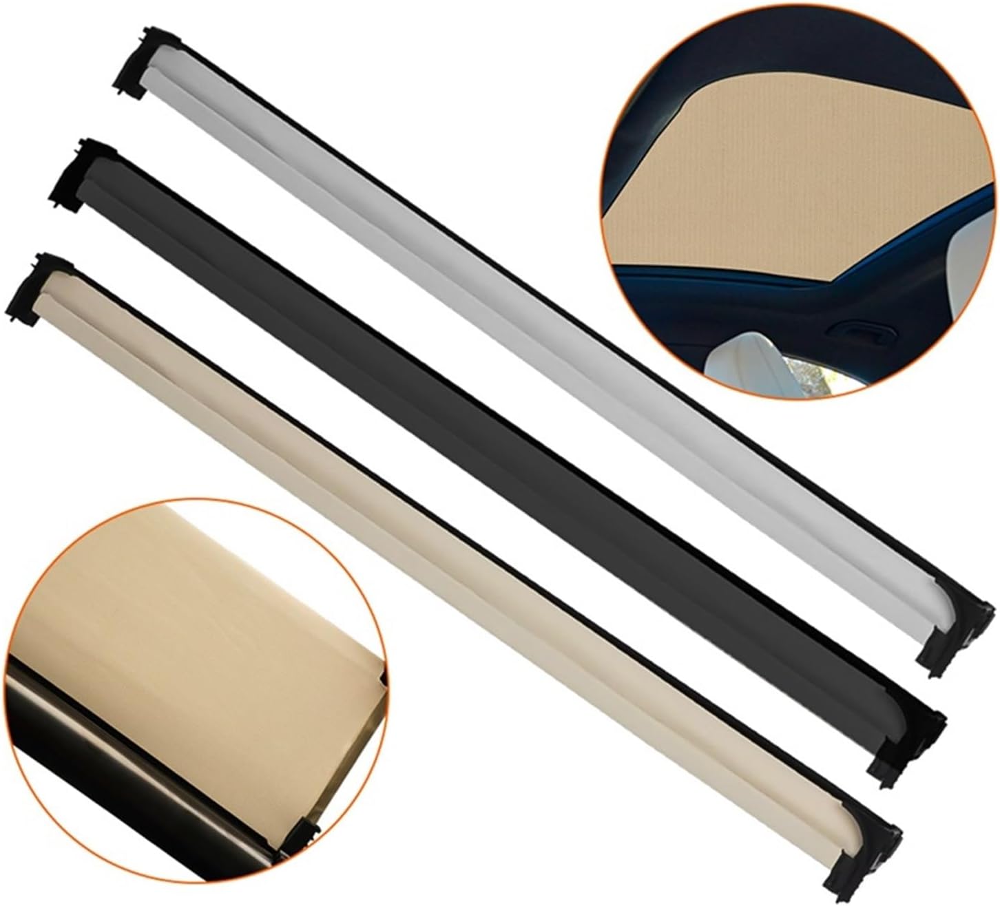 Sunroof Sunshade Curtain Car Sunroof Sunshade Curtain Cover A1767800040 Fit for Benz CLA Class X117 C117 CLA 180 200 220 250 260 45 2014-2016 Car Window Curtain ﻿(Black)