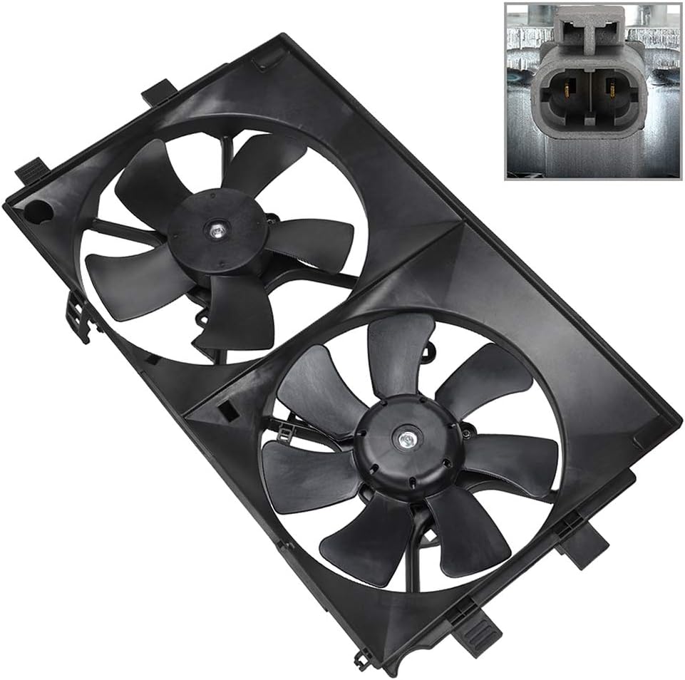 Radiator Condenser Fan Assembly Cooling Fan Driver Passenger Side/LH RH KFKGF Universal Slim Fan Push Pull Radiator Condenser Fan Assembly Cooling 12V Mount Kit 2007-2008 for Mitsubishi for Outlander