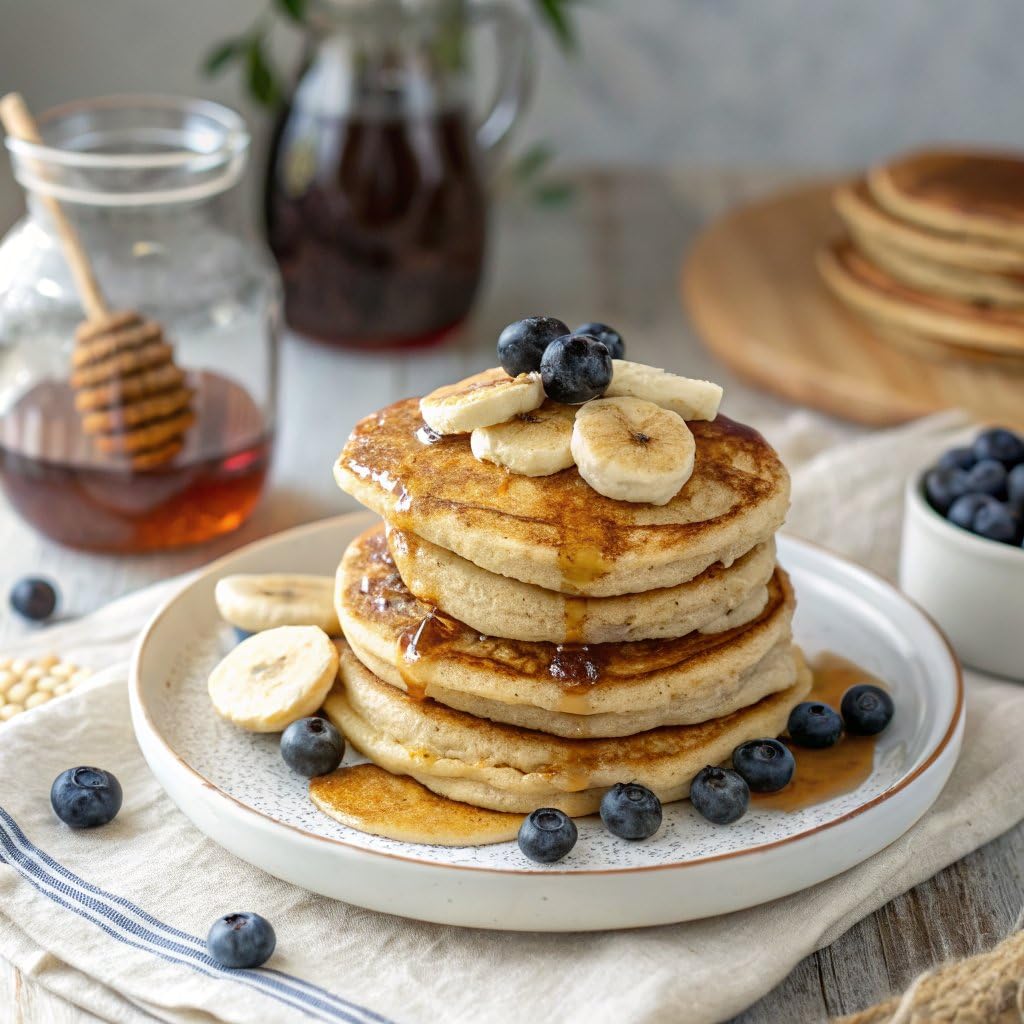 Flourish Plant-Based Protein Pancake & Waffle Mix, Gluten-Free, Dairy-Free, Nut-Free, Soy-Free, Vegan, Non-GMO, All-Natural Superfood, High Protein & Fiber, Just Add Water - Original, 430 g (2 Pack)