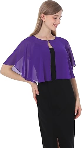 Miniatura 3 de Baoqiya Capelets para mujer, capa de gasa, chales y envolturas suaves, capas de boda de los años 20