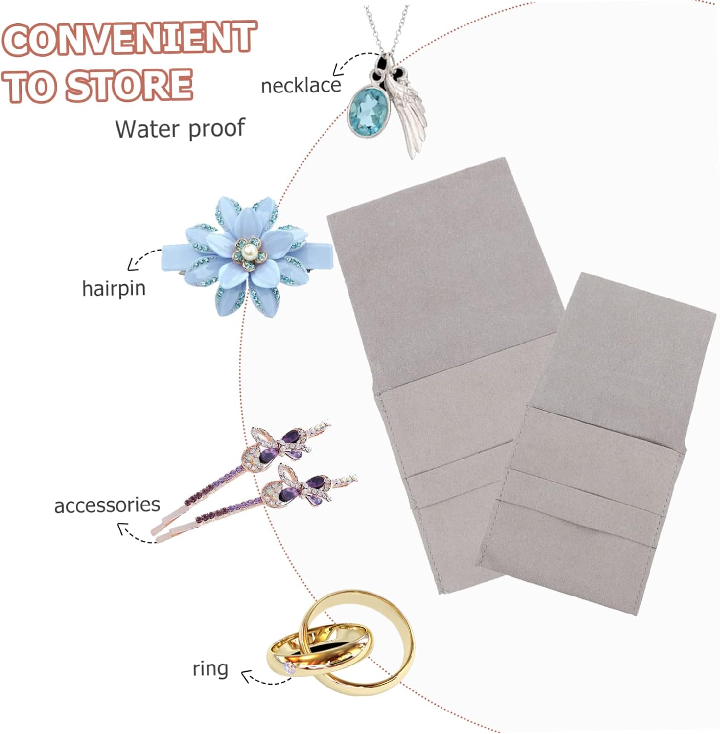 GALPADA 24pcs Jewelry Pouches Tarnish Storage Bags for Necklaces Earrings Accessories Portable Soft Cloth Organizer for Travel and Everyday Use image 5