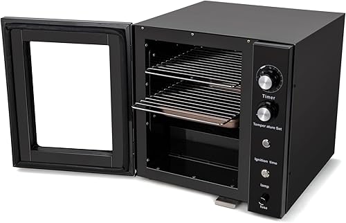 Miniatura 2 de Clivia Ahumador eléctrico vertical para barbacoa de 10 litros, parrilla ahumadora 86.0-230.0 F800W, parrilla cuadrada resistente para barbacoa,