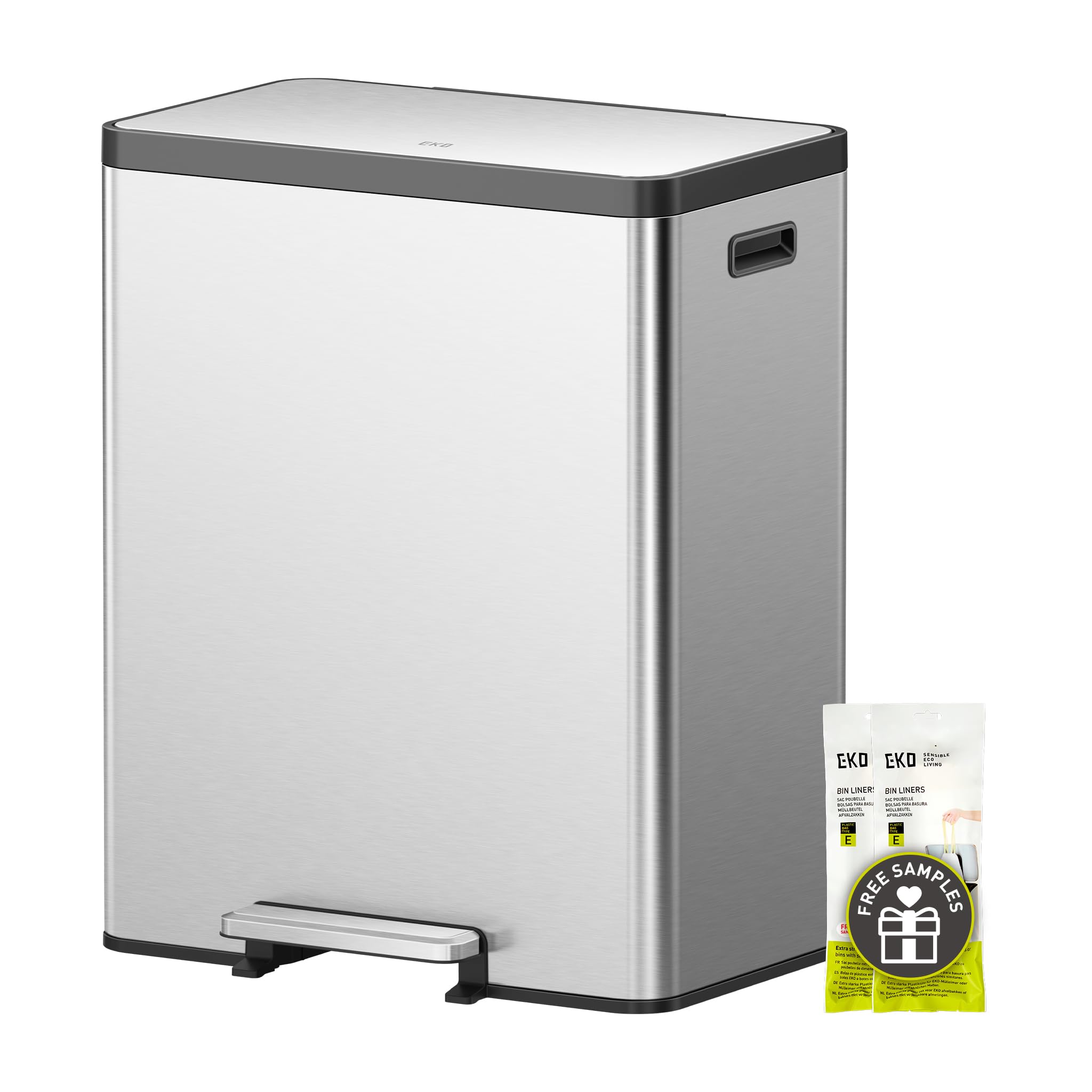 Amazon.com: EKO EcoCasa II 36L+24L Dual Trash Can with Recycle Bin