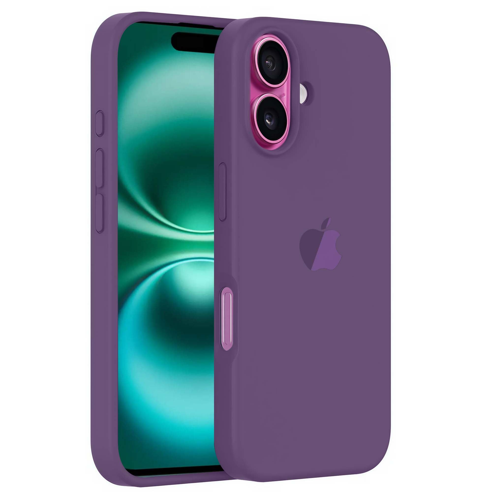 GADVIK Back Cover Compatible with iPhone 16 Case, Premium Liquid Silicone Case, Full Body Protective Cover, Shockproof, Slim Phone Case (English Violet)
