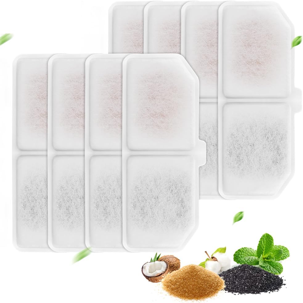 Filtros para Fuente de Agua para Gatos, 8 Paquetes