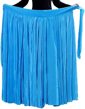 Womens Long Satin Self-Tie Up Latin Ballroom Waltz Paso Doble Flamenco Dance Skirt Costumes