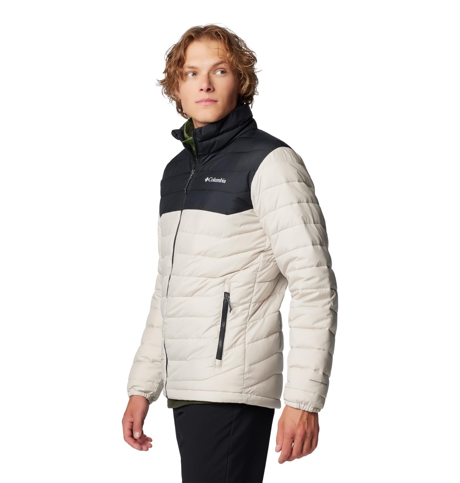 Columbia Men's Powder Lite II Jacket, Dark Stone/Black, Small view 4