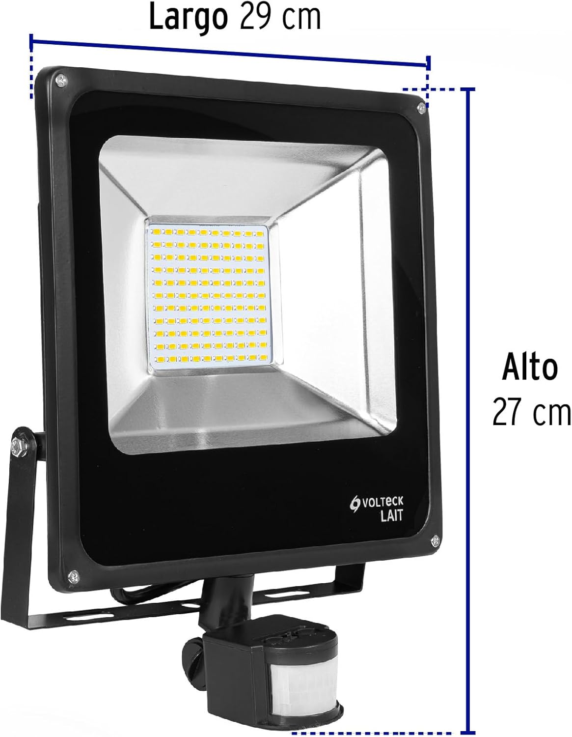 High power LED reflector with motion sensor 50 W