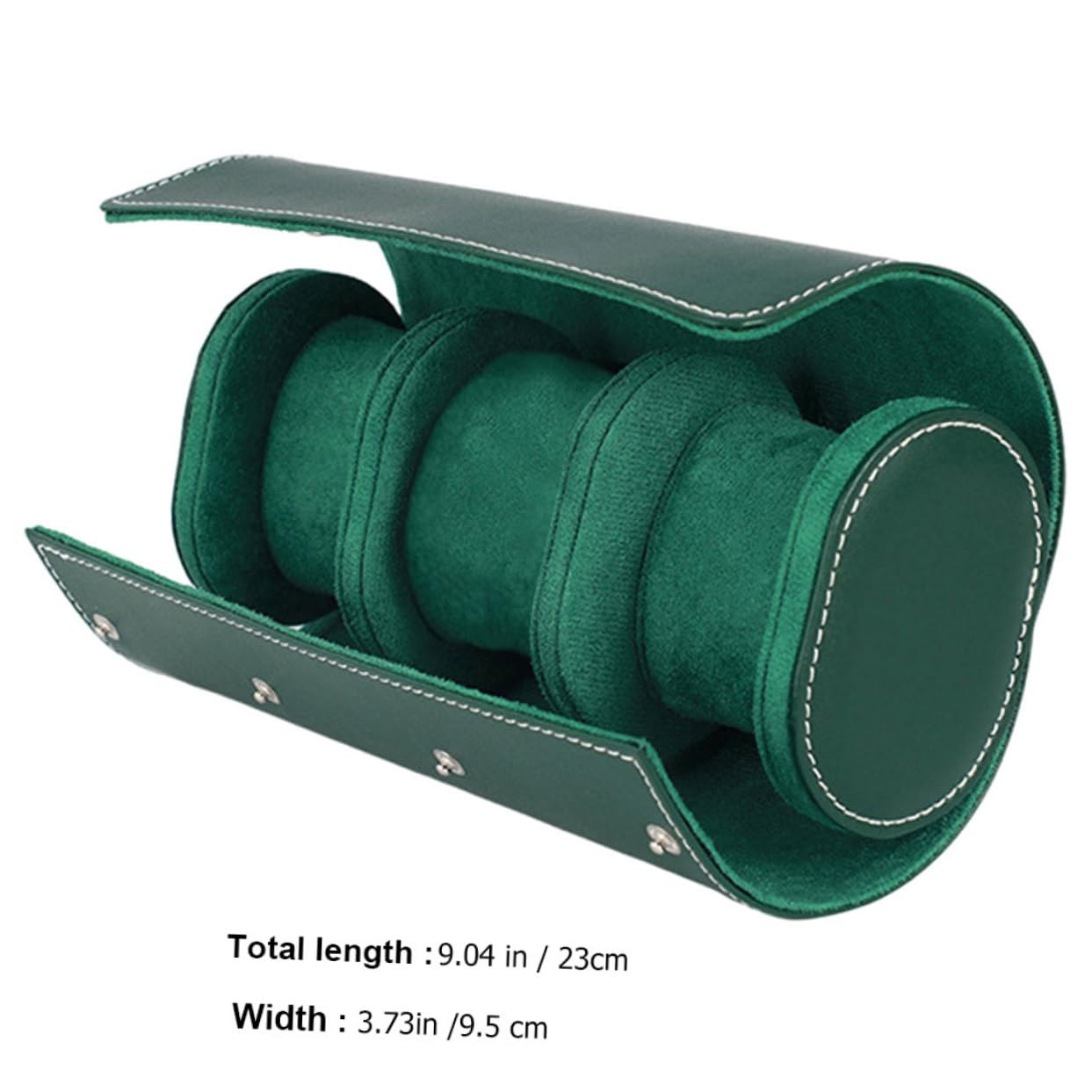 COLLBATH Custodia Portatile Viaggio Orologio da Pu Verde | Organizer Compatto, Protezione Antiurto e Leggera, Adatto a Orologi e Piccoli Gioielli
