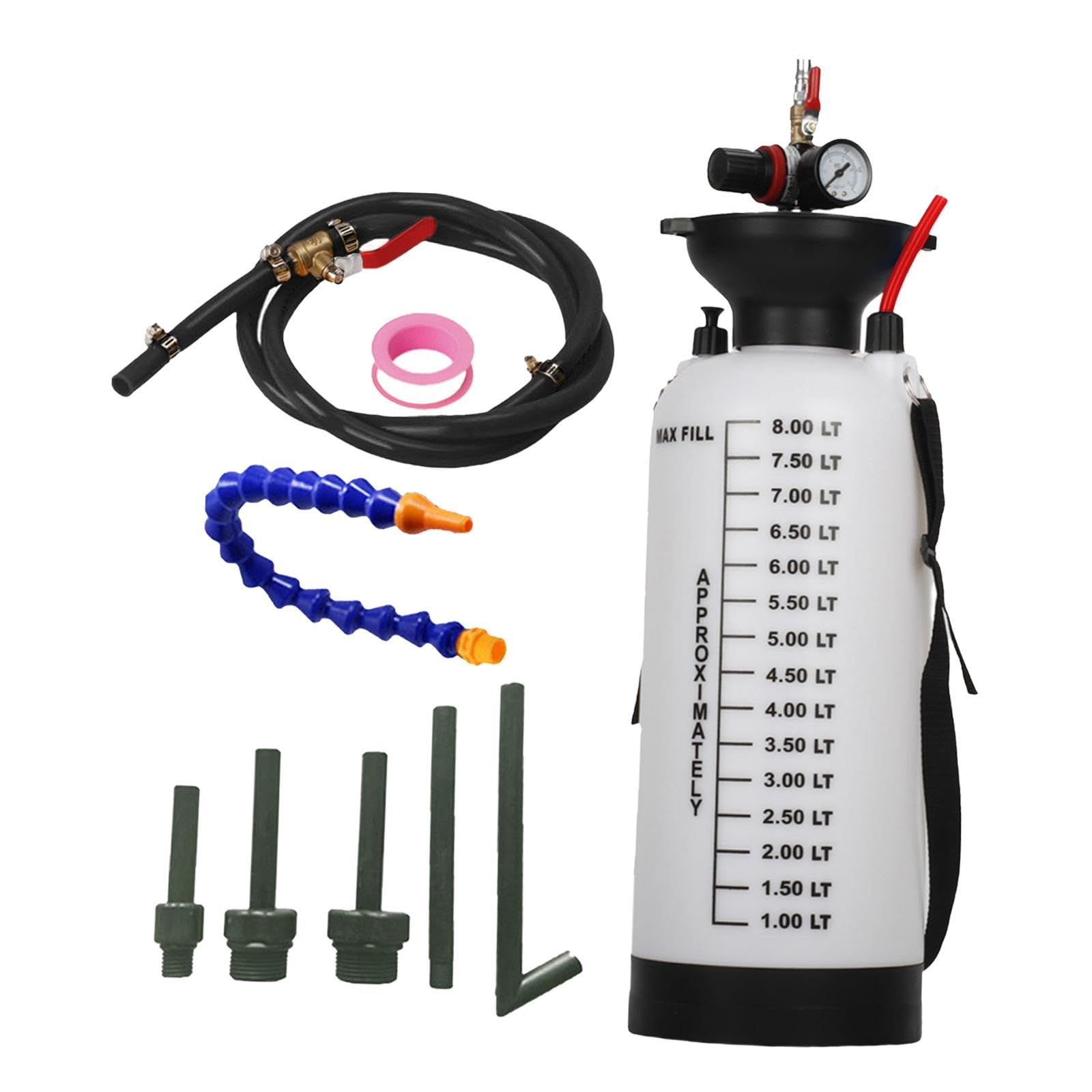 Bomba de de transmisión neumática de 8L, tanque de aceite, llenador Atf, bomba de neumática, evacuador de de transmisión, bomba, con adaptador