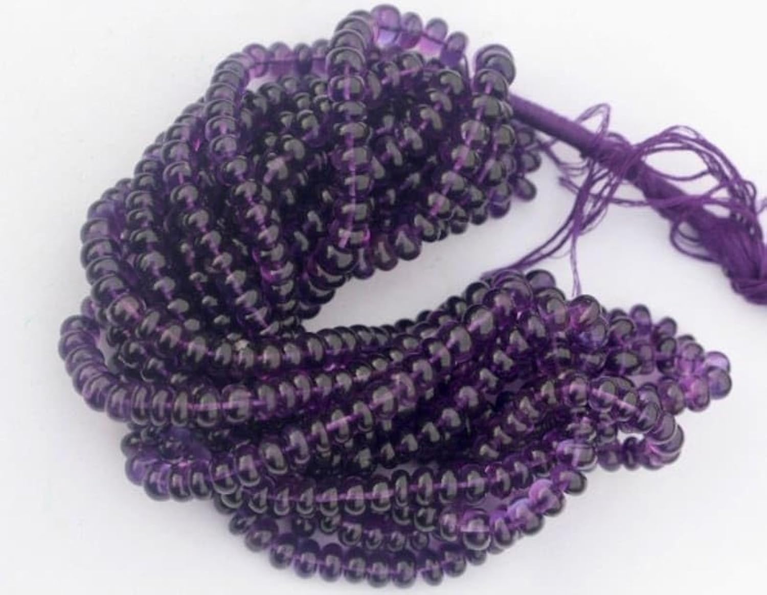 Perles améthyste naturelle 7-8mm fabrication bijoux collier bracelet