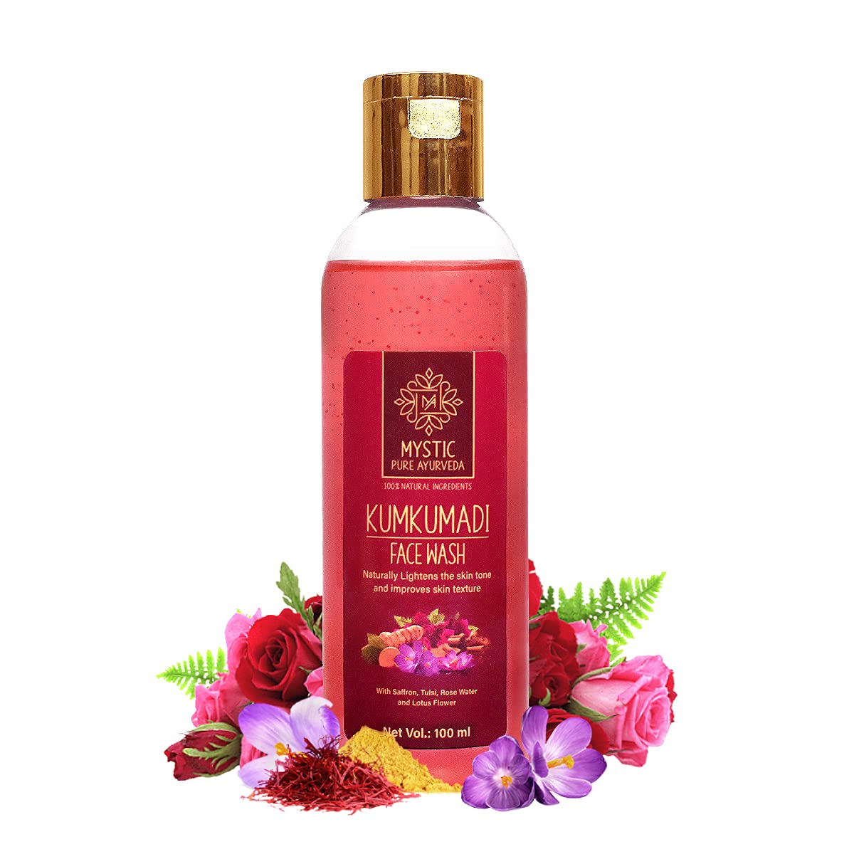 Mystic Pure Ayurveda Kumkumadi Ayurvedic Face Wash for Skin Brightening