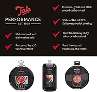 Vista 4 de Tala Performance, Molde redondo Springform de 7.9 in, acero al carbono de calibre profesional con revestimiento antiadherente Whitford Eclipse, base