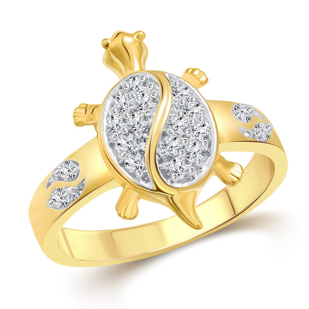 Vighnaharta valentine day gift valentineday gift for her gift for him gift for women gift for men Tortoise Gold and Rhodium Plated Alloy (CZ) Ring for Men - [VFJ5006FRG22] (B09TWS4YRJ) Amazon Price History, Amazon Price Tracker