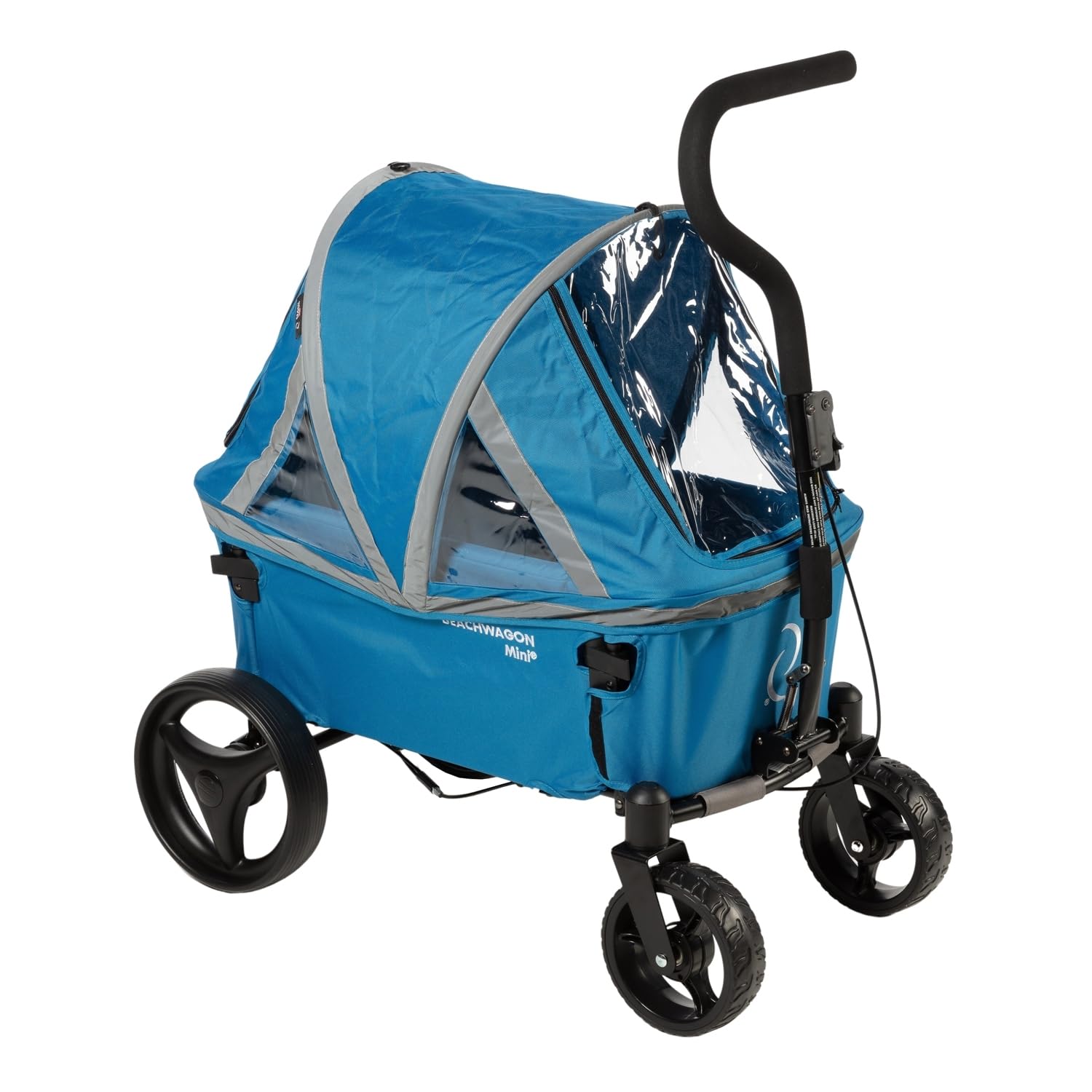 Beach Wagon Carrello con Ruote Pieghevole MINI Combideal 40 kg, Carrello Spesa Compatto e Leggero con Tettuccio, Carrello da Spiaggia, Giardino e Campeggio, Azzurro