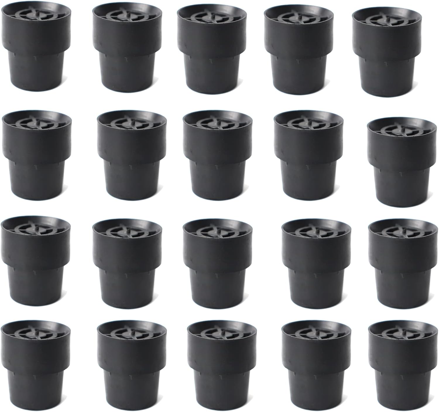 Replacement Mini Trampoline Leg Cap Tips Trampoline Leg Cap Chair Leg Caps Replaceme nt Rubber Cap Tips Floor Pads for Mini Trampoline（Black） (20pack)