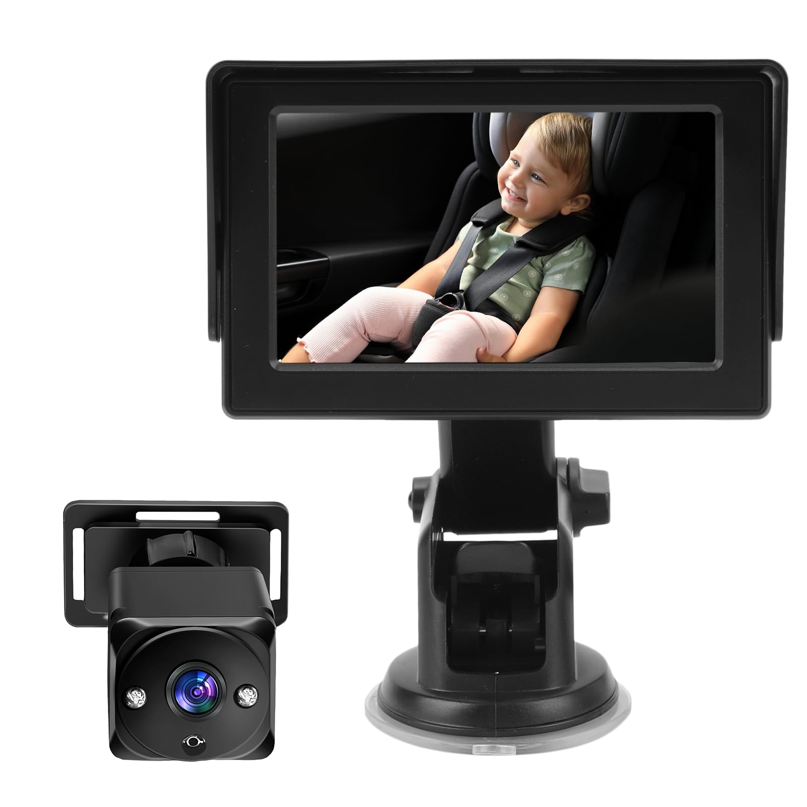 Karlak Baby Car Camera Monitor 4.3 Wide Vision Night Vision (2 Light Camera)-image-32