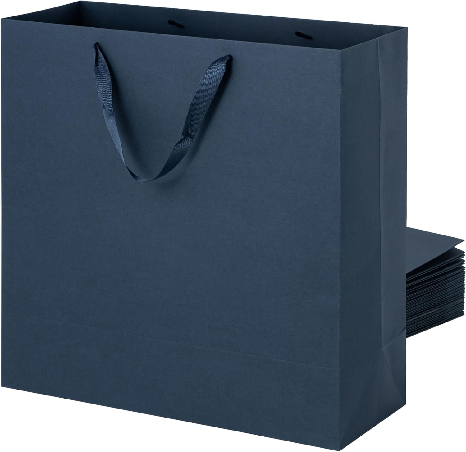 driew Large Gift Bags with Handles 12pcs, 17x7x17 Inch Extra Large Size Paper Gift Bags Bulk Heavy Duty for Shopping Party Favor Wedding Birthday Packing Retail Small Business (Navy Blue)