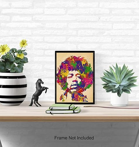 Miniatura 4 de Jimi Hendrix Poster - 8x10 Psychedelic Experience Wall Art Decor for Men, Boys Bedroom, Living Room, Music Studio - Gift for Guitarist, Musician,
