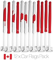 Vista 220 de Bandera de Estados Unidos con poste para coche, bandera para carros, 2 unidades, bandera de América, capó para auto, 4 de julio, decoración