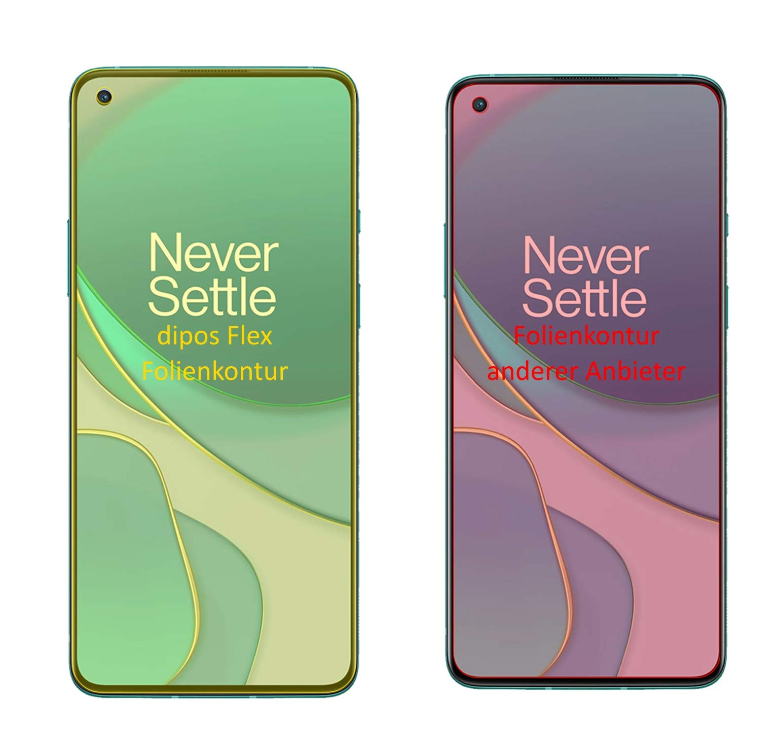 Dipos FLEX 3 Pellicole Protettive Posteriore Per OnePlus 8T: 3D Full Cover, Anti-Urto, Trasparenti - 3